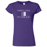  "Party Like It's 1120 A.D. - Dominos" women's t-shirt Purple
