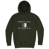  "Party Like It's 1120 A.D. - Dominos" hoodie, 3XL, Vintage Olive