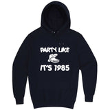  "Party Like It's 1985 - Hippo Games" hoodie, 3XL, Navy