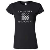  "Party Like It's 3000 B.C. - Checkers" women's t-shirt Black