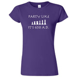  "Party Like It's 650 A.D. - Chess" women's t-shirt Purple