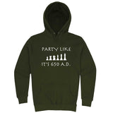  "Party Like It's 650 A.D. - Chess" hoodie, 3XL, Army Green