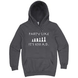  "Party Like It's 650 A.D. - Chess" hoodie, 3XL, Storm