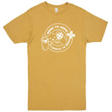  "Born to Game, Forced to Work" men's t-shirt Vintage Mustard
