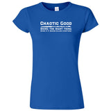  "Chaotic Good, Doing the Right Thing" women's t-shirt Royal Blue