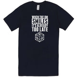  "When the DM Smiles It's Already Too Late" men's t-shirt Navy