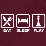  "Eat, Sleep, Play - Chess" men's t-shirt Vintage Brick