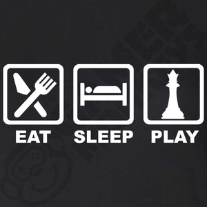  "Eat, Sleep, Play - Chess" women's t-shirt Black