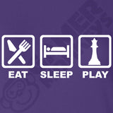  "Eat, Sleep, Play - Chess" men's t-shirt Purple