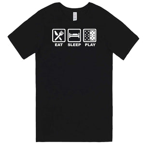  "Eat, Sleep, Play - Dominos" men's t-shirt Black