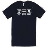  "Eat, Sleep, Play - Hippos" men's t-shirt Navy