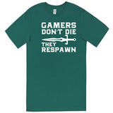  "Gamers Don't Die, They Respawn" men's t-shirt Teal