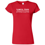  "Lawful Good - Not the same as Lawful Nice" women's t-shirt Red
