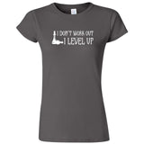  "I Don't Work Out, I Level Up - Chess" women's t-shirt Charcoal
