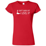  "I Don't Work Out, I Level Up - Chess" women's t-shirt Red