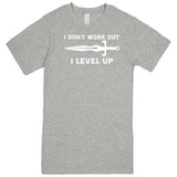  "I Don't Work Out, I Level Up - RPGs" men's t-shirt Heather Grey