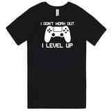  "I Don't Work Out, I Level Up - Video Games" men's t-shirt Black