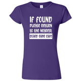  "If Found, Please Return to the Nearest Board Game Café" women's t-shirt Purple