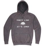  "Party Like It's 1985 - Space Alien" hoodie, 3XL, Vintage Zinc