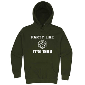  "Party Like It's 1985 - RPG Dice" hoodie, 3XL, Vintage Black