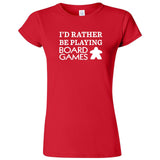  "I'd Rather Be Playing Board Games" women's t-shirt Red