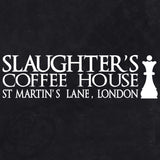  "Slaughter's Coffee House, London - Famous Chess House" men's t-shirt Vintage Black