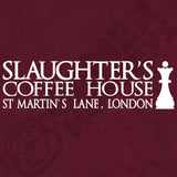  "Slaughter's Coffee House, London - Famous Chess House" men's t-shirt Vintage Brick