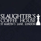  "Slaughter's Coffee House, London - Famous Chess House" men's t-shirt Navy