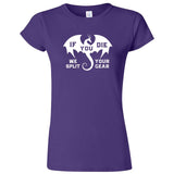  "If You Die We Split Your Gear, Dragon" women's t-shirt Purple