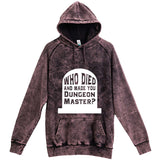  "Who Died and Made You Dungeon Master" hoodie, 3XL, Vintage Cloud Black