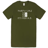  "Party Like It's 1120 A.D. - Dominos" men's t-shirt Army Green