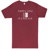  "Party Like It's 1120 A.D. - Dominos" men's t-shirt Vintage Brick
