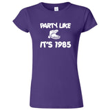  "Party Like It's 1985 - Hippo Games" women's t-shirt Purple