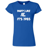  "Party Like It's 1985 - Hippo Games" women's t-shirt Royal Blue