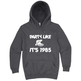  "Party Like It's 1985 - Hippo Games" hoodie, 3XL, Storm