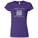  "Party Like It's 3000 B.C. - Checkers" women's t-shirt Purple
