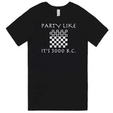 "Party Like It's 3000 B.C. - Checkers" men's t-shirt Black