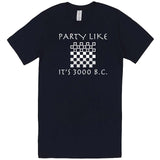  "Party Like It's 3000 B.C. - Checkers" men's t-shirt Navy