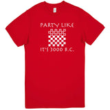  "Party Like It's 3000 B.C. - Checkers" men's t-shirt Red