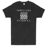  "Party Like It's 3000 B.C. - Checkers" men's t-shirt Vintage Black