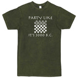  "Party Like It's 3000 B.C. - Checkers" men's t-shirt Vintage Olive