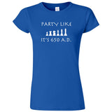  "Party Like It's 650 A.D. - Chess" women's t-shirt Royal Blue