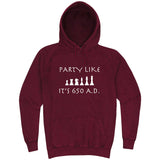  "Party Like It's 650 A.D. - Chess" hoodie, 3XL, Vintage Brick