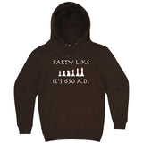  "Party Like It's 650 A.D. - Chess" hoodie, 3XL, Chestnut
