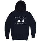  "Party Like It's 650 A.D. - Chess" hoodie, 3XL, Navy