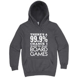  "There's a 99% Chance I Want To Play Board Games" hoodie, 3XL, Storm