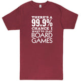  "There's a 99% Chance I Want To Play Board Games" men's t-shirt Vintage Brick