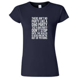  "There Ain't No Party Like a D&D Party" women's t-shirt Navy Blue