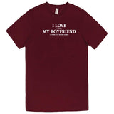  "I Love It When My Boyfriend Lets Me Play Board Games" men's t-shirt Burgundy