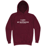  "I Love It When My Boyfriend Lets Me Play Board Games" hoodie, 3XL, Vintage Brick
